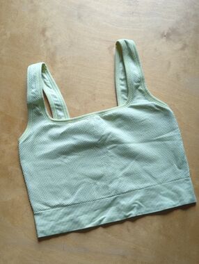 all in motion Yellow Ribbed Sports Bralette